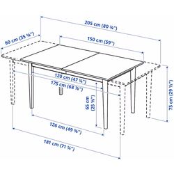 Set masa scaune Ikea Skansnas 150/205cm 1+4 (Furnir fag deshis/Fag deshis) Thumb