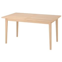 Обеденный набор Ikea Skansnas/Lisabo 150/205см 1+4 (Бук светлый/Черный) Thumb
