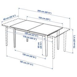 Set masa scaune Ikea Skansnas/Tallmyra/Lisabo 150/205cm 1+4 (Fag deschis/Frasin/Gri) Thumb