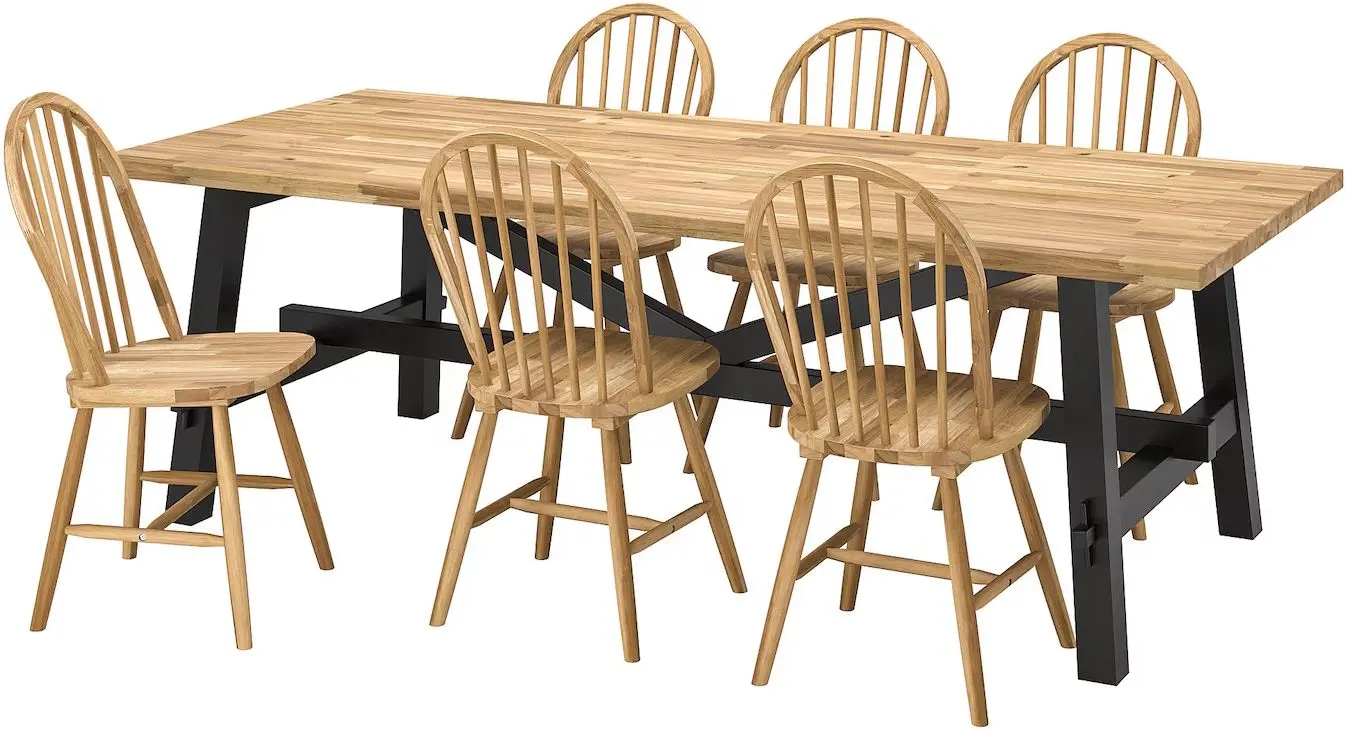 Set masa scaune Ikea Skogsta 235cm 1+6 (Acacia)