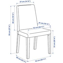 Обеденный набор Ikea Skogsta/Bergmund/Nolhaga 235x100см 1+6 (Акация/Черный/Серо-бежевый) Thumb