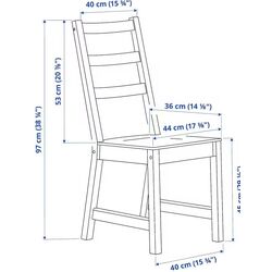 Обеденный набор Ikea Skogsta/Nordviken 235x100см 1+6 (Акация/Черный) Thumb