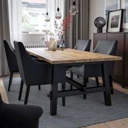 Обеденный набор Ikea Skogsta/Sakarias 235x100 Черная акация/Спорда темно-серый (1+4) Thumb