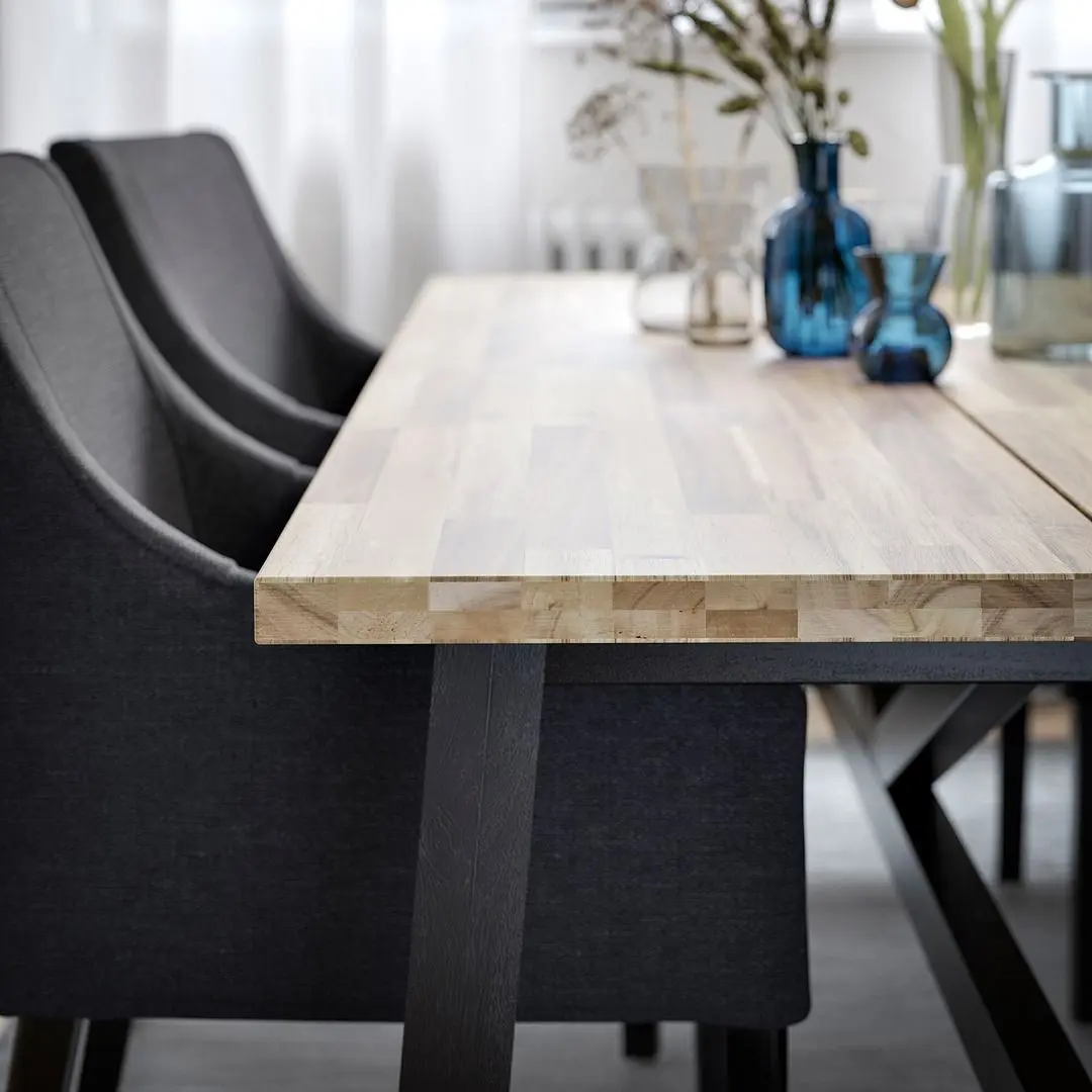 Обеденный набор Ikea Skogsta/Sakarias 235x100 Черная акация/Спорда темно-серый (1+4) - 3