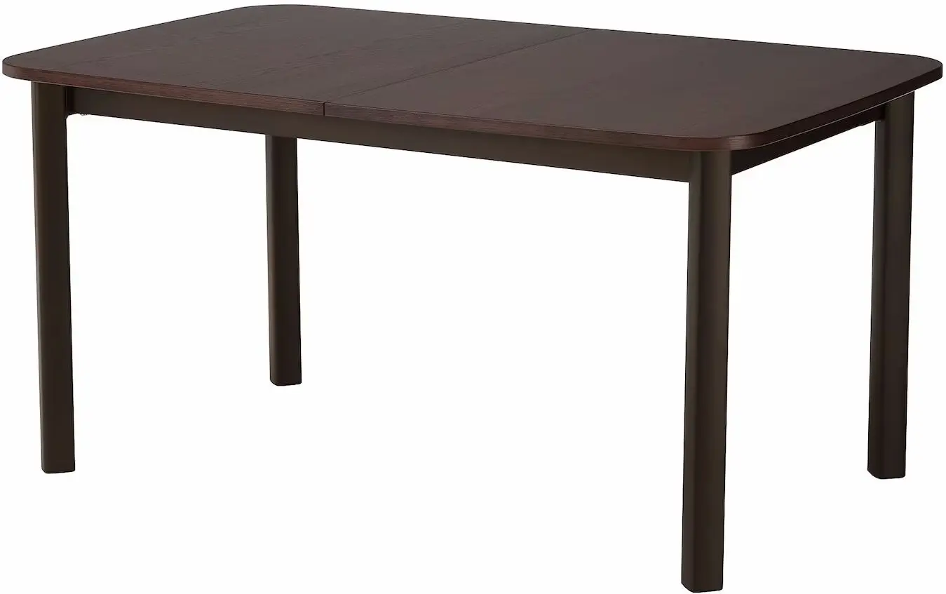 Обеденный набор Ikea Standtorp/Marenas/Gunnared 150/205/260см 1+4 (Коричневый/Черный/Бежевый)