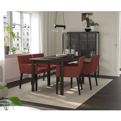 Set masa scaune Ikea Standtorp/Marenas/Gunnared 1+4 (Maro/Negru/Rosu-maro)