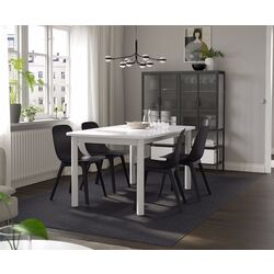 Set masa scaune Ikea Standtorp/Odger 150/205/260cm 1+4 (Alb/Antracit)
