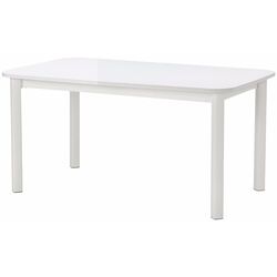 Обеденный набор Ikea Standtorp/Tobias 150/205/260см 1+4 (Белый/Красно-коричневый/Хром) Thumb