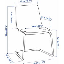 Обеденный набор Ikea Standtorp/Tobias 150/205/260см 1+4 (Белый/Красно-коричневый/Хром) Thumb