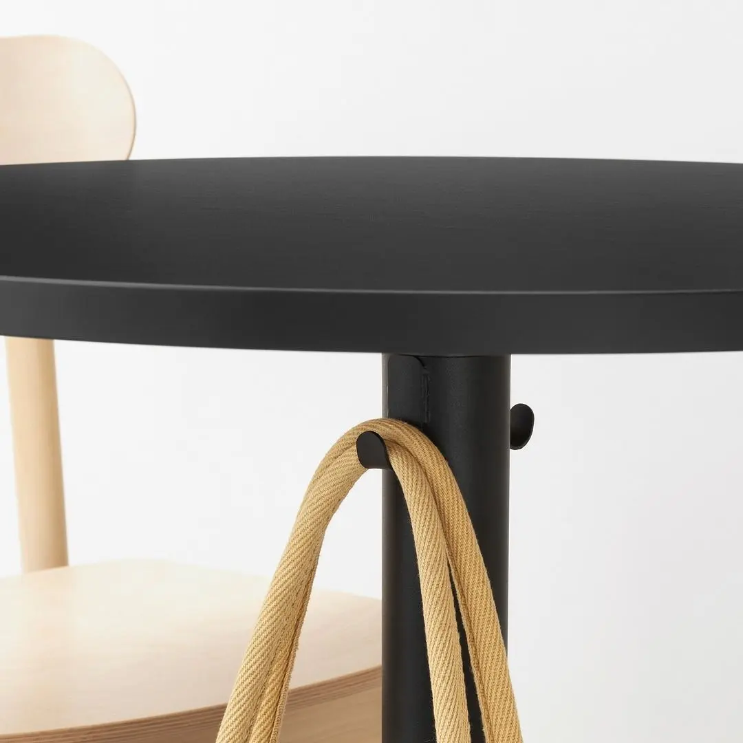 Обеденный набор Ikea Stensele/Ronninge 70cm Антрацит/Береза антрацит (1+2) - 5