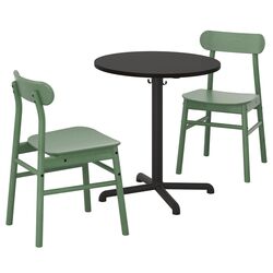 Обеденный набор Ikea Stensele/Ronninge 1+2 (Антрацит/Зеленый)