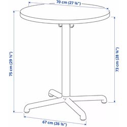 Обеденный набор Ikea Stensele/Odger 70см 1+2 (Антрацит) Thumb