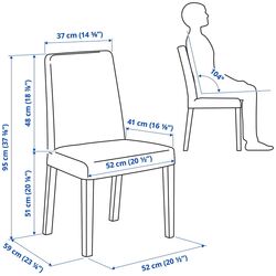 Обеденный набор Ikea Strandtorp/Bergmund/Gunnared 150/205/260см 1+4 (Коричневый/Серый средний) Thumb