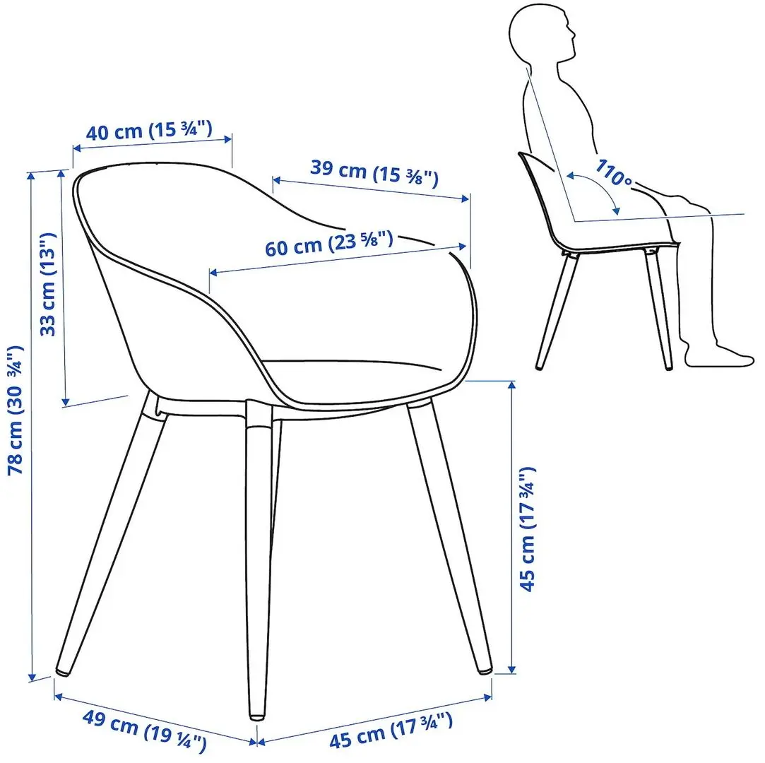 Set masa scaune Ikea Strandtorp/Gronsta brate 150/205/260cm 1+4 (Maro/Alb)