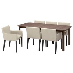 Set masa scaune Ikea Strandtorp/Marenas/Gunnared 150/205/260cm 1+6 (Maro/Negru/Bej) Thumb