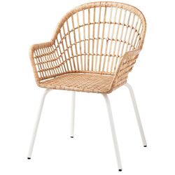 Set masa scaune Ikea Strandtorp/Nilsove ratan 150x205x260 Alb (1+4) Thumb