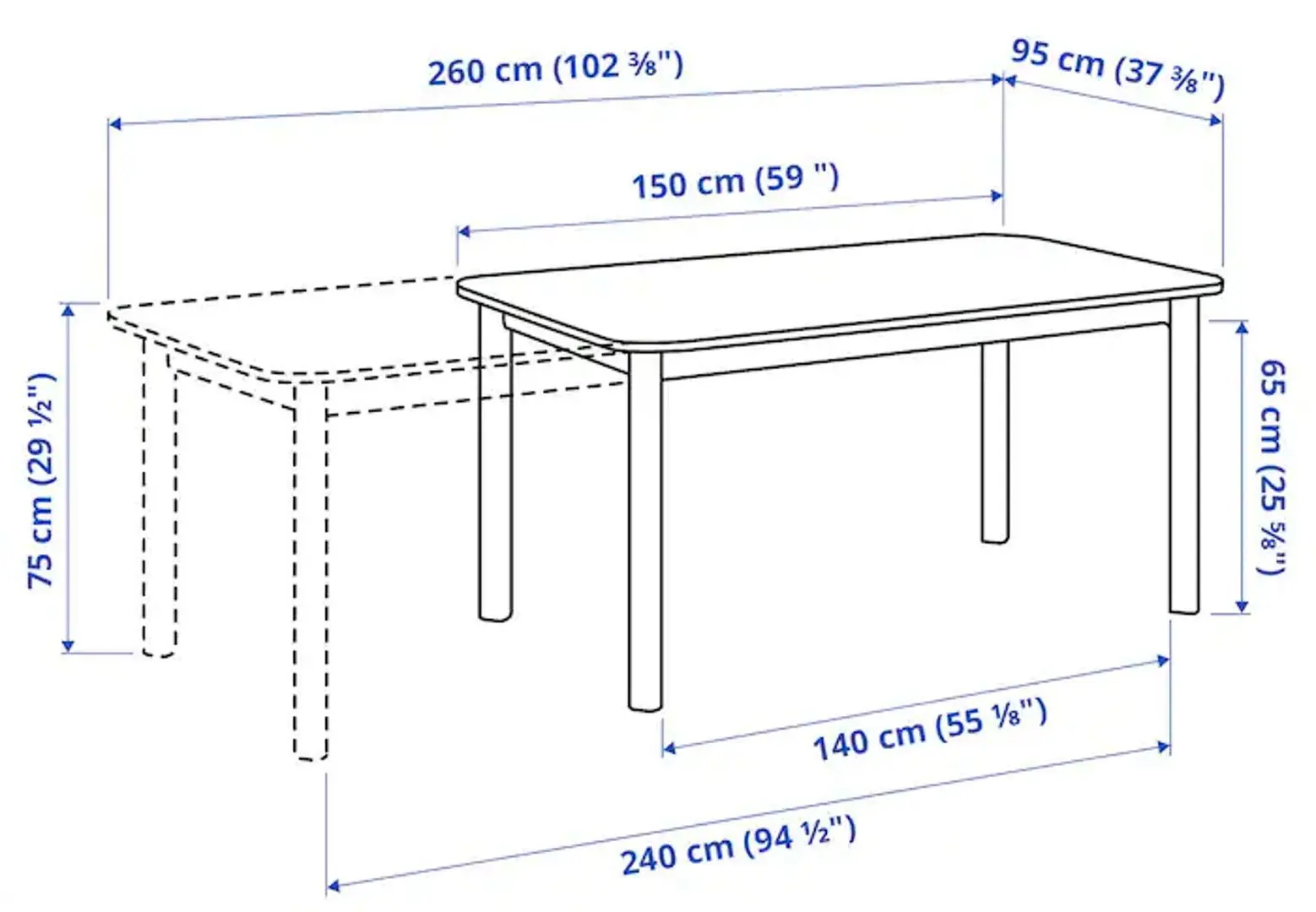 Set masa scaune Ikea Strandtorp/Nilsove ratan 150x205x260 Alb (1+4) - 5