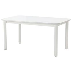 Обеденный набор Ikea Strandtorp/Tobias 150/205/260x95см 1+4 (Белый/Прозрачный) Thumb