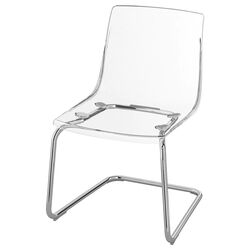 Обеденный набор Ikea Strandtorp/Tobias 150/205/260x95см 1+4 (Белый/Прозрачный) Thumb