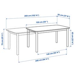 Set masa scaune Ikea Strandtorp/Tobias 150x205x260x95 Maro/Transparent (1+4) Thumb
