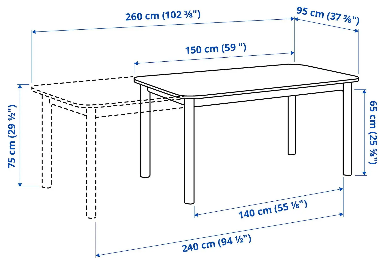 Set masa scaune Ikea Strandtorp/Tobias 150x205x260x95 Maro/Transparent (1+4) - 7