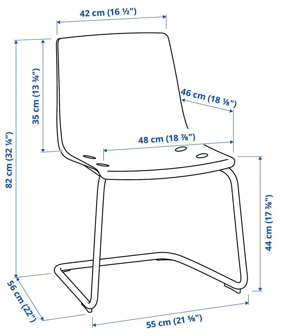 Set masa scaune Ikea Strandtorp/Tobias 150x205x260x95 Maro/Transparent (1+4) - 8