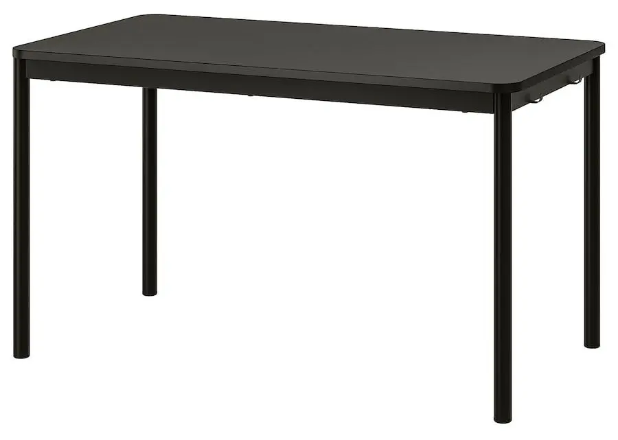 Set masa scaune Ikea Tommaryd/Laktare 130x70 Antracit/Verde Deschis/Negru (1+4) - 3