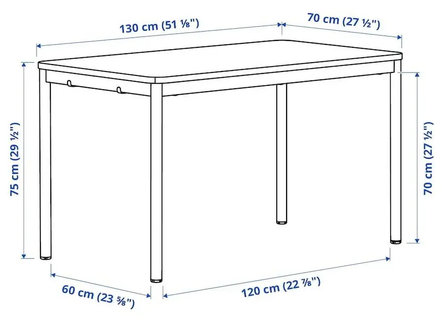 Обеденный набор Ikea Tommaryd/Laktare 130x70 Белый Дубовый Шпон/Антрацит/Светло-зеленый (1+4) - 4