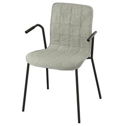 Обеденный набор Ikea Tommaryd/Laktare 130x70 Белый Дубовый Шпон/Антрацит/Светло-зеленый (1+4) Thumb