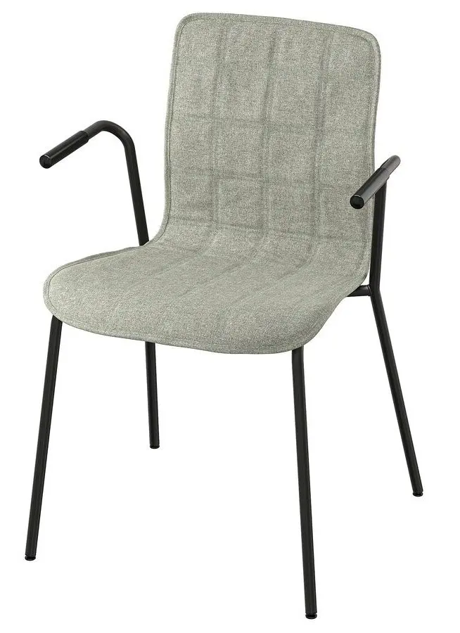 Обеденный набор Ikea Tommaryd/Laktare 130x70 Белый Дубовый Шпон/Антрацит/Светло-зеленый (1+4) - 5