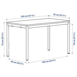Обеденный набор Ikea Tommaryd/Laktare 130x70 Белый Дубовый Шпон/Светло-зеленый/Белый (1+4) Thumb