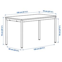 Обеденный набор Ikea Tommaryd/Laktare 130x70 Белый/Светло-бежевый (1+4) Thumb