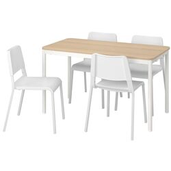 Set masa scaune Ikea Tommaryd/Teodores 130x70 Stejar Alb/Alb (1+4) Thumb