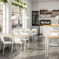 Set masa scaune Ikea Tommaryd/Teodores 130x70 Stejar Alb/Alb (1+4) Thumb