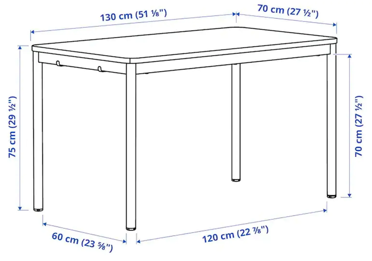 Set masa scaune Ikea Tommaryd/Teodores 130x70 Stejar Alb/Alb (1+4) - 8