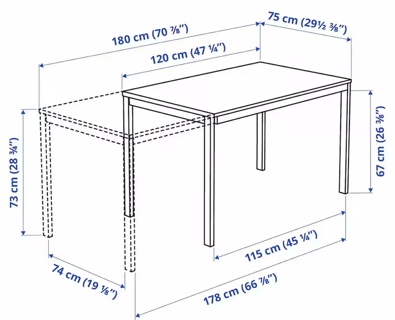 Set masa scaune Ikea Vangsta/Adde 120/180cm 1+6 (Alb) - 11