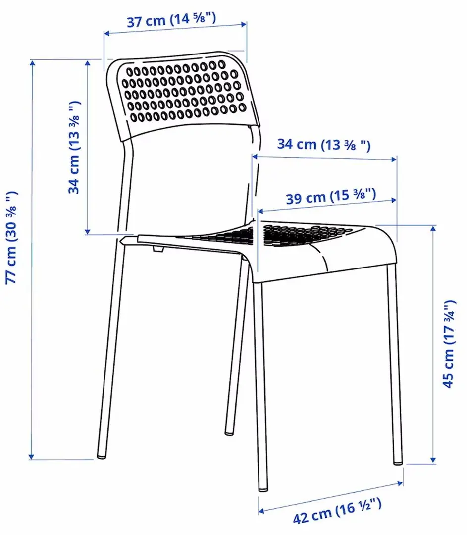 Set masa scaune Ikea Vangsta/Adde 120/180cm 1+6 (Alb) - 10