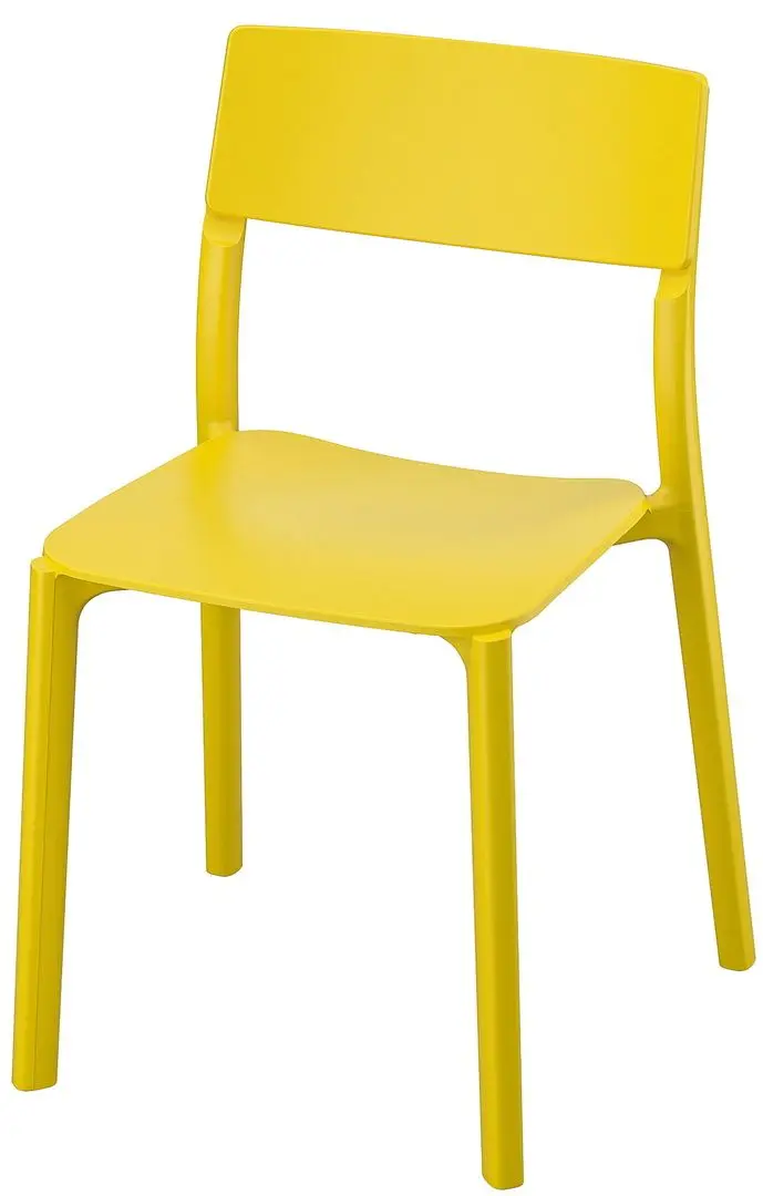 Set masa scaune Ikea Vangsta/Janinge 80x120 Alb/Galben (1+2)