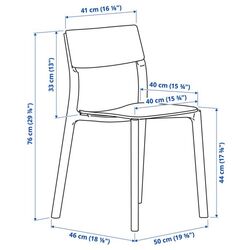Set masa scaune Ikea Vangsta/Janinge 80x120 Alb/Galben (1+2) Thumb
