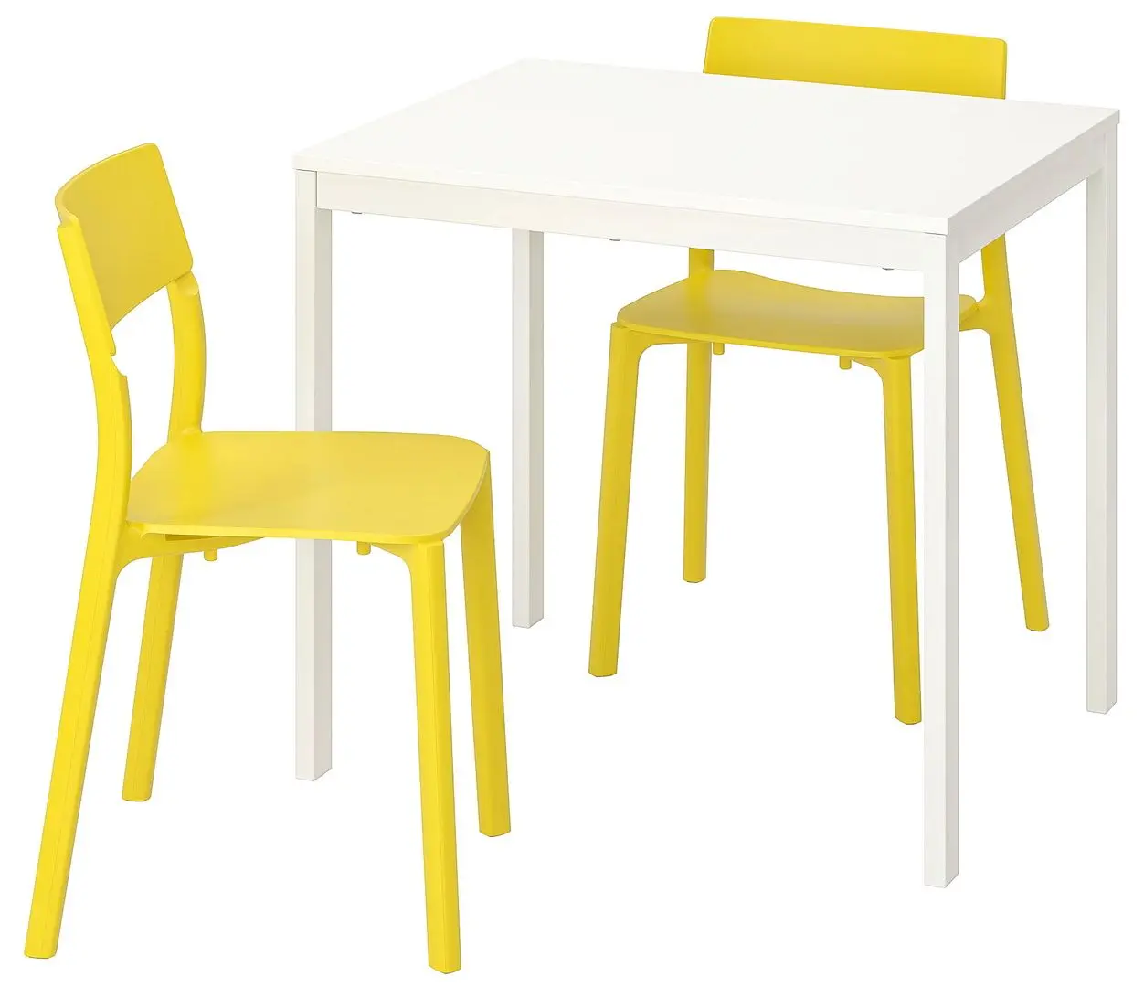 Set masa scaune Ikea Vangsta/Janinge 80x120 Alb/Galben (1+2)