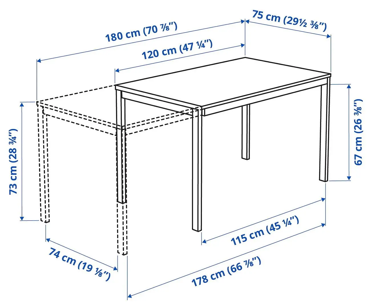 Обеденный набор Ikea Vangsta/Karljan 120x180 Черный Темно-коричневый/Бирюзовый (1+4) - 4