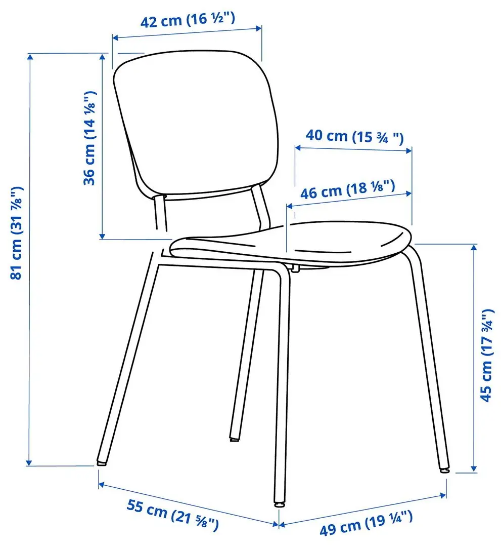 Обеденный набор Ikea Vangsta/Karljan 120x180 Черный Темно-коричневый/Бирюзовый (1+4) - 5