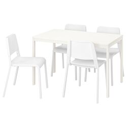 Set masa scaune Ikea Vangsta/Teodores 120/180cm 1+4 (Alb) Thumb