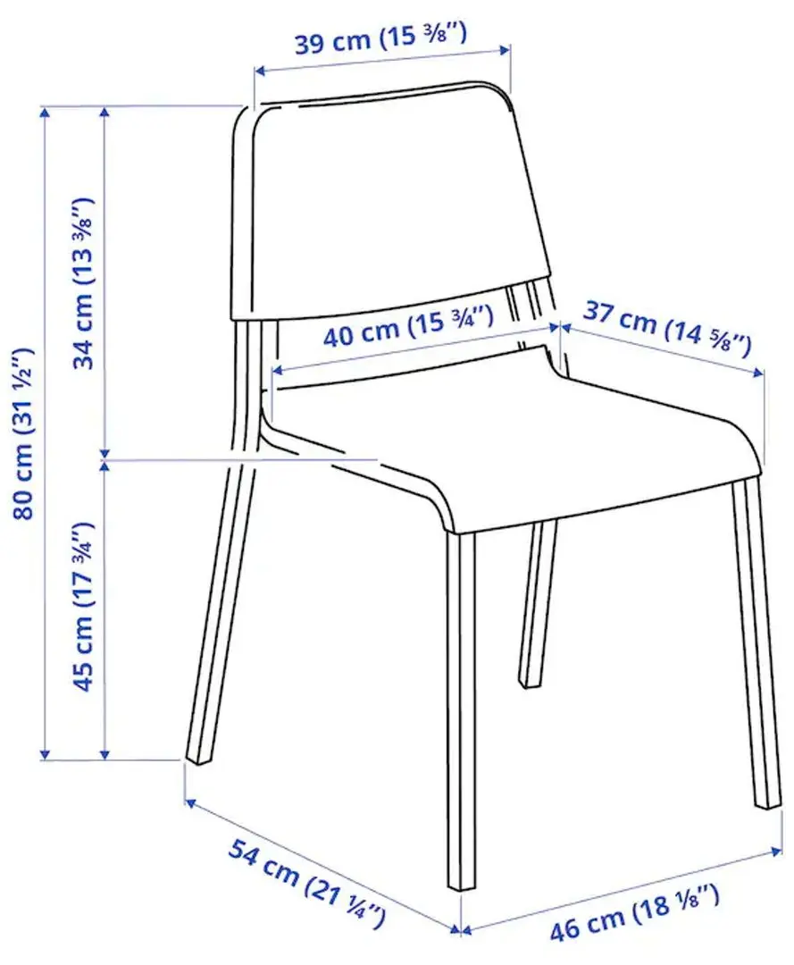 Set masa scaune Ikea Vangsta/Teodores 120/180cm 1+4 (Alb) - 9
