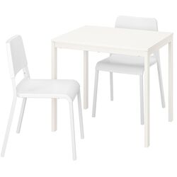 Set masa scaune Ikea Vangsta/Teodores 80/120cm 1+2 (Alb) Thumb