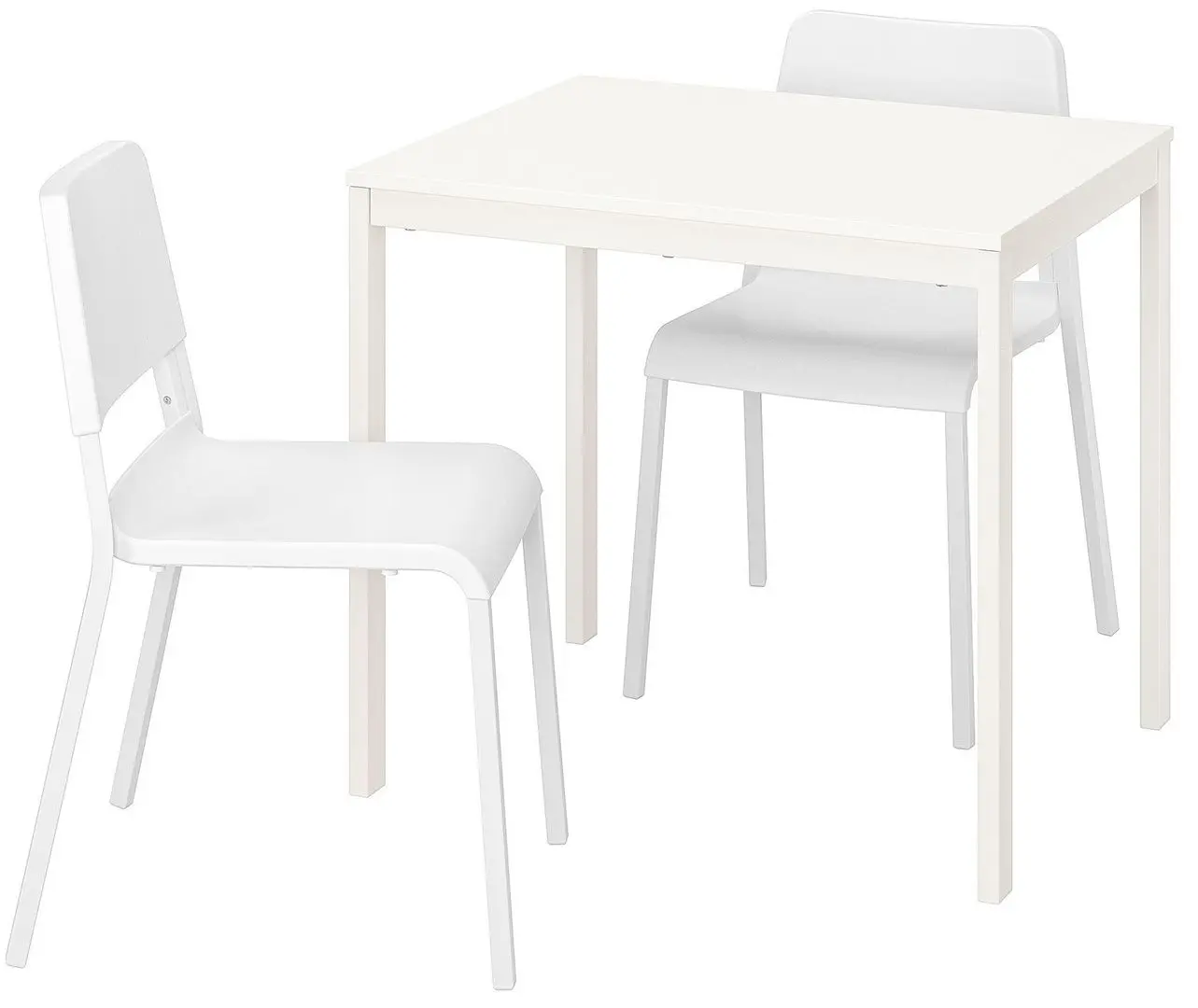 Set masa scaune Ikea Vangsta/Teodores 80/120cm 1+2 (Alb)