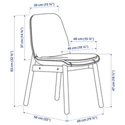 Set masa scaune Ikea Vedbo 160x95cm 1+4 (Negru) Thumb