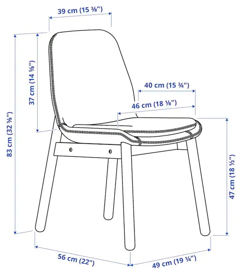 Set masa scaune Ikea Vedbo 160x95cm 1+4 (Negru)