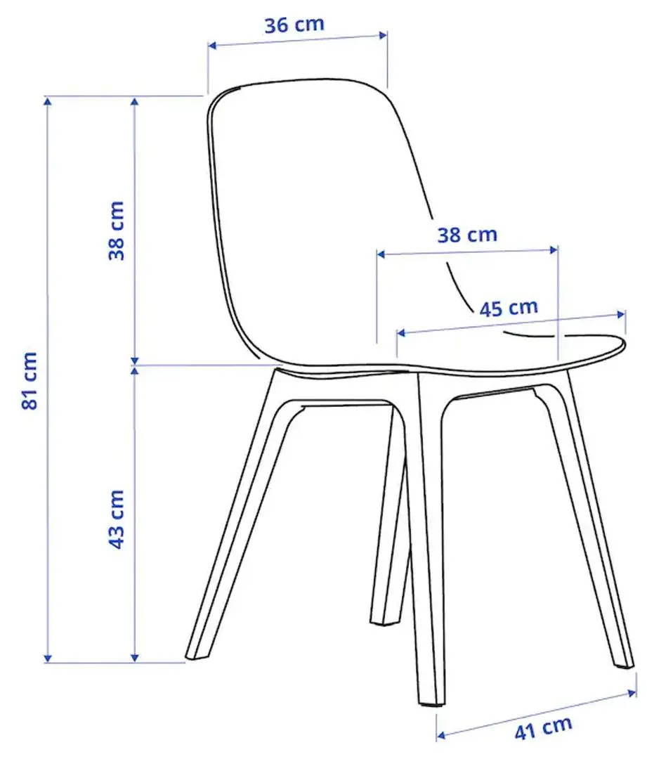 Set masa scaune Ikea Vedbo/Odger 160x95cm 1+4 (Negru/Antracit)