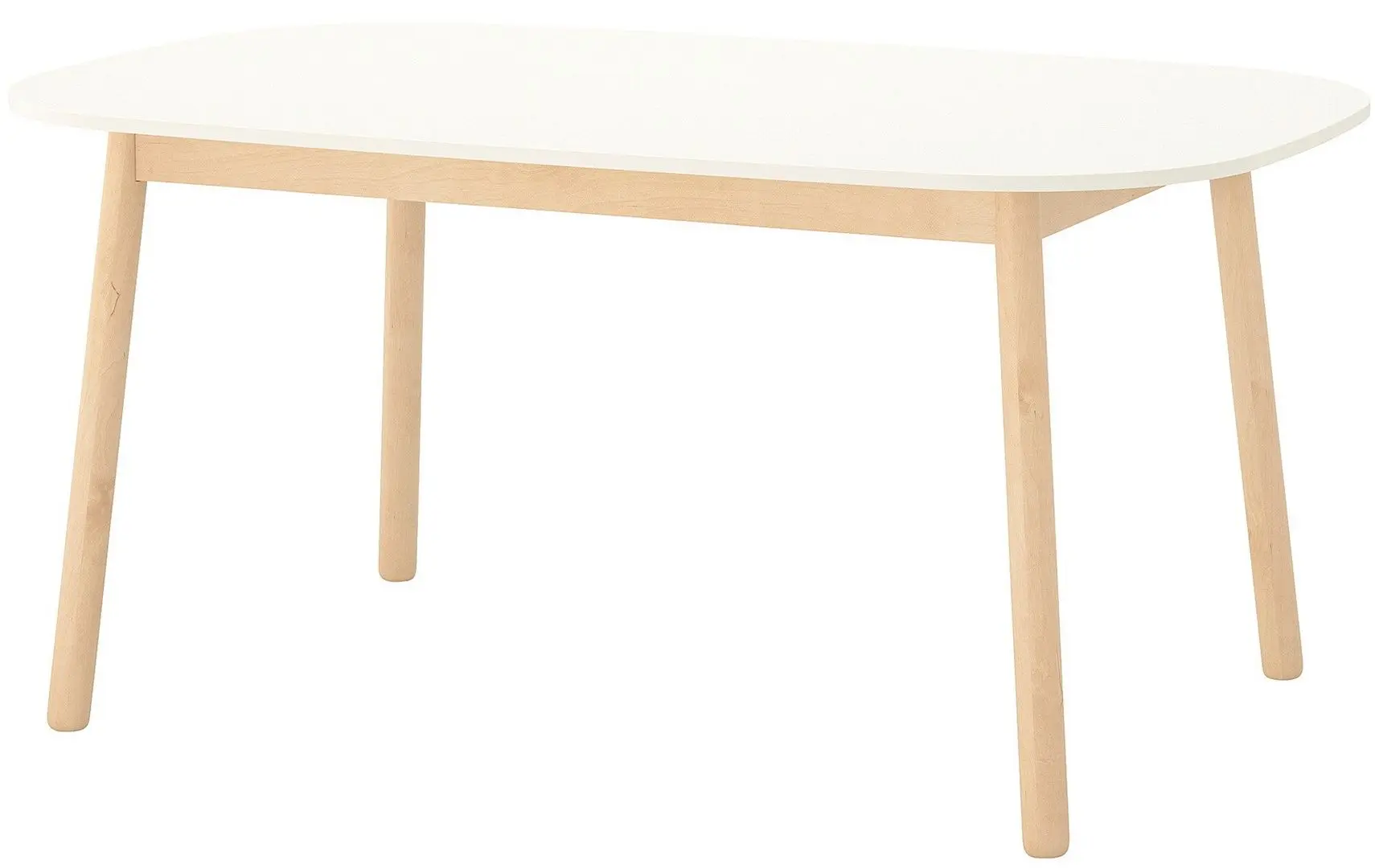 Set masa scaune Ikea Vedbo/Ronninge 160x95 Alb/Mesteacan (1+4)